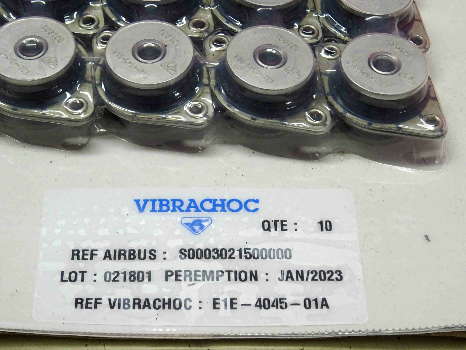 Élément élastomère silicone VibraChoc E1E404501A lot de 10 pièces standard Airbus S0003021500000