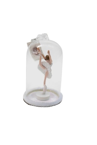 Good Will Ballerina in Glaskuppel Christbaumschmuck Weihnachtsschmuck - Bild 2 von 2