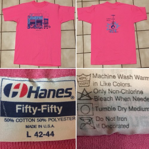Vintage LJ Engineering And Manufacturing Since 1971 T-Shirt Pink Made In USA L - Picture 9 of 12