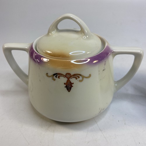 Creamer & Sugar Set Floral Daisy Gold Design Germany W Vintage - Picture 5 of 14