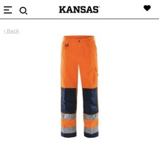 New with Tags Kansas Work Wear HIGH VIS TROUSERS CLASS 2 2001 Size C146