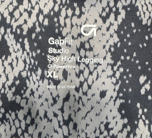 Women's Gap Fit Sky High Studio Full-Length Legging Snake Print Size XL - Picture 7 of 8