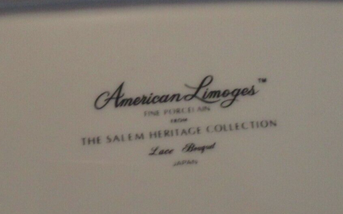 Plato de mantequilla ramo de encaje American Limoges Salem Heritage Collection FONDO - Imagen 3 de 3