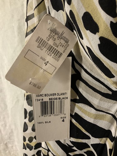 Marc Bouwer Glamit! gown dress maxi silk 4 NWT $795 Neiman Marcus - Picture 4 of 5