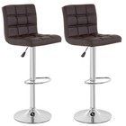 Modern Bar Stool Set Of 2 Barstools Height Adjustable Counter Height Swivel Bar