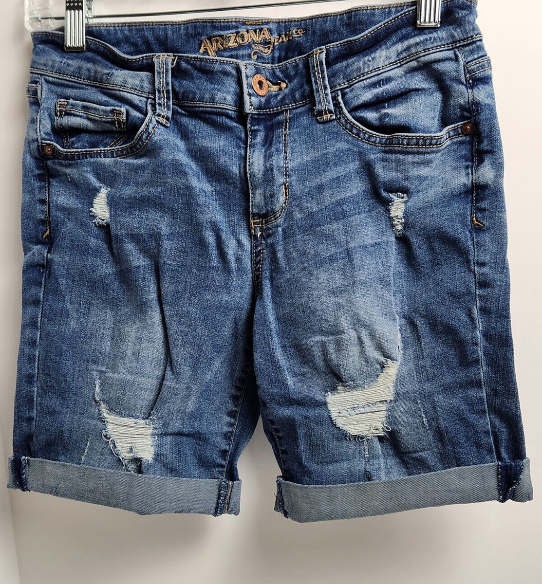 Short En Jean Arizona Jean Co. Taille 7 - Effet Effiloché Adorable - Occasion Très Bon état