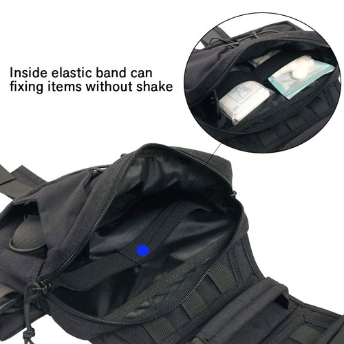 Tactical Dog Harness Backpack Adjustable Saddle Bag Hiking for Medium&Large Dog - Picture 8 of 15