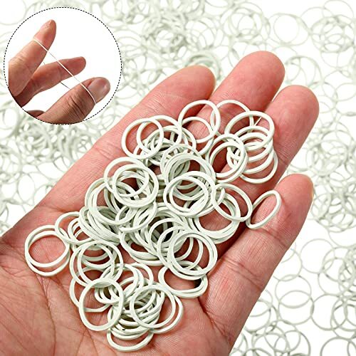1000 piezas mini bandas de goma blancas lazos elásticos trenzas para el cabello bandas de goma - Imagen 7 de 8