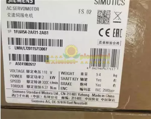 ONE NEW Siemens 1FL6054-2AF21-2AB1
