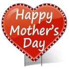 Happy Mother's Day, Light Up Heart Yard Card Lawn Sign