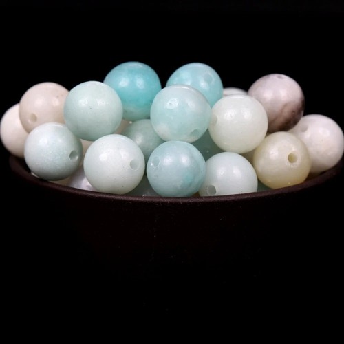 Natural Gemstone Round Spacer Loose Beads Jewelry Making 4mm 6mm 8mm 10mm 12mm - Picture 8 of 70
