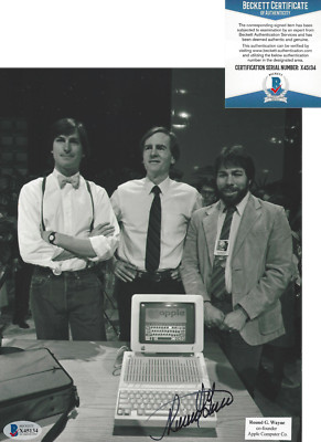 RONALD WAYNE APPLE COMPUTERS CO-FOUNDER SIGNED 8x10 PHOTO C JOBS ...