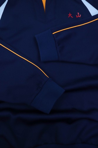 Benetton Vintage Japan School Uniform Navy Jersey Sport Track Top Pullover L - Picture 6 of 13