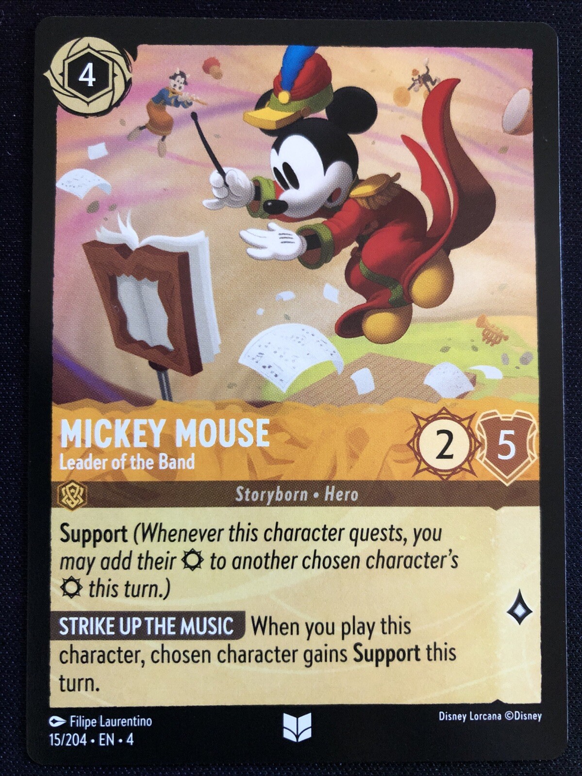 Disney Lorcana Ursula’s Return Mickey Mouse Leader Of The Band 15/204 NM