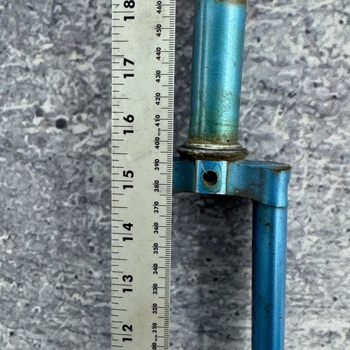 Vintage Motobecane 27 in Fork French 22 mm Blue Chrome Sock Road Steel Eroica - Picture 10 of 17