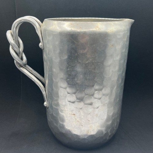 World Hand Forged MCM Aluminum Pitcher With Knotted Handle Decor - Picture 5 of 14