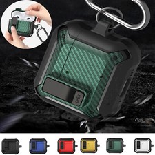 For AirPods 4th/1/2/3 Pro 2019 Case Heavy Duty Armor Keychain Protective Cover