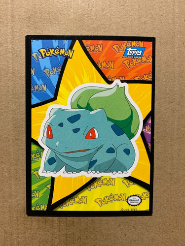 Bulbasaur #S6 Mewtwo Strikes Back - Topps Pokemon Sticker Karte - TOP