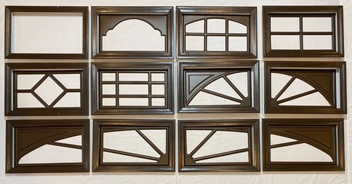 Dark Brown Amarr Garage Door Window Kit Short Panel Frame Insert Glass Options - Picture 1 of 40