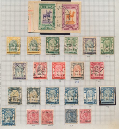 THAILAND SIAM STAMPS 1908-1920 CHULALONGKORN, VAJIRAVUDH VIENNA CLASSICS 20b F1A - 第 2/24 張圖片