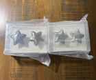 POTTERY BARN KIDS SILVER METAL STAR KNOB SET OF 4 NEW IN BOX MULTIPLE AVAIL