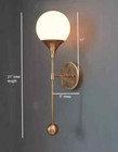 Modern Brass TRUMPET Wall Sconce Lamp Light , Mid Century Brass Wall Light Lamp