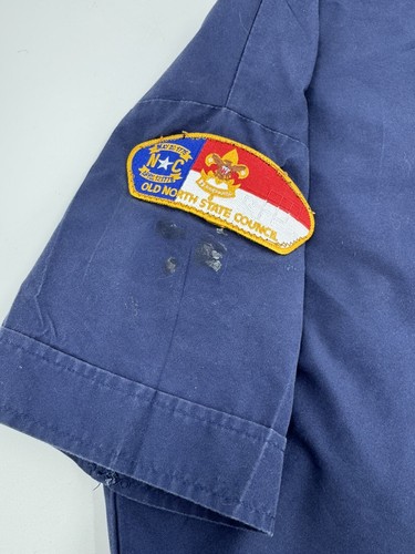 Boy Scouts Of América Youth Large Blue Short Sleeve Button Up Shirt Size Large - Picture 11 of 13