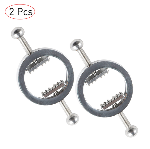 2Pcs Nipple Ring Shield Non-Piercing Body Breast Fake Piercing Jewelry Women - Picture 7 of 25