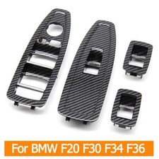 Interior Door Carbon Fiber Window Regulator Switch Panel Trim Cover Replacement
