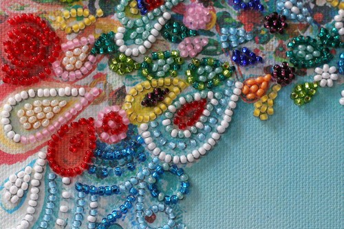 Hágalo usted mismo Kit de bordado de cuentas "cola de colores" 5,9"x5,9" / 15,0x15,0 cm, Abris Art - Imagen 4 de 5