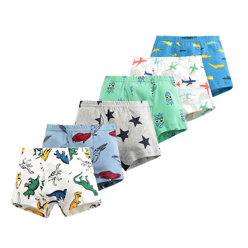6-Pack Toddler Baby Underwear kids Little Boys 100% Cotton Boxer Briefs 2-10Year - Picture 45 of 45