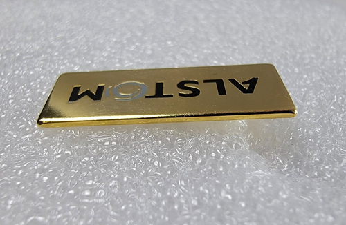 ALSTOM Lapel Hat Pin Tie Tack Gold Tone Railroad Pin - Picture 2 of 10