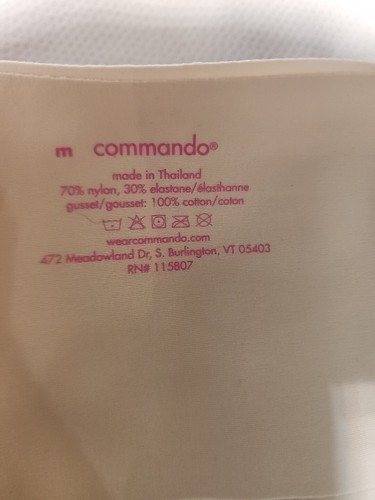 New Women's COMMANDO Beige Zone Smoothing Thong Panty Size M - Picture 5 of 5