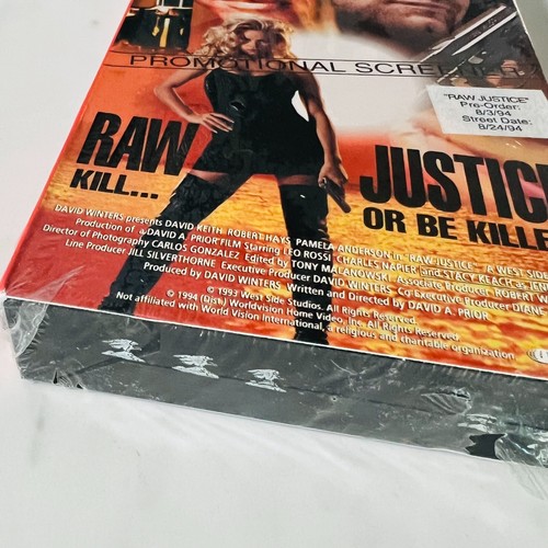 Raw Justice - VHS Screener - Neu / Versiegelt - 1994 - Pamela Anderson - Robert Hayes - Bild 5 von 7