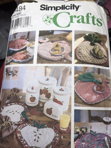 SIMPLICITY PATTERN  9484 FRUIT THEME KITCHEN ACCESSORIES  UNCUT VINTAGE 1995 - Picture 1 of 2