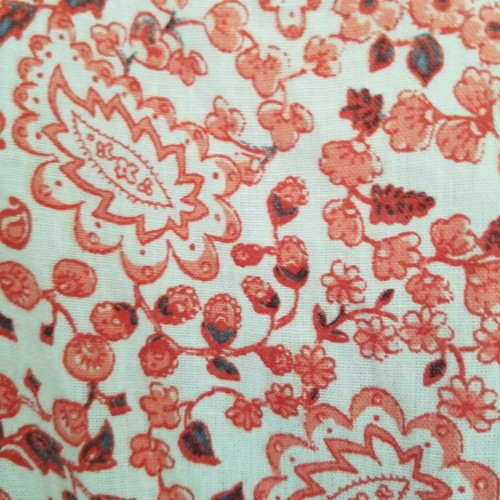 Top de enfermería de maternidad Gap pequeño blanco rosa floral manga larga cuello en V mezcla de lino - Imagen 4 de 10