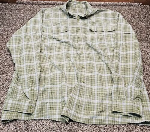 Beretta Shooting Shirt Mens 2XL Green Plaid Padded Shoulder Button Down - Picture 6 of 15