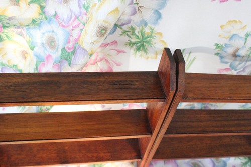MENSOLA A PARETE TRE RIPIANI L CM 33 MENSOLINA IN LEGNO MASSELLO WOODEN SHELF - Picture 6 of 6