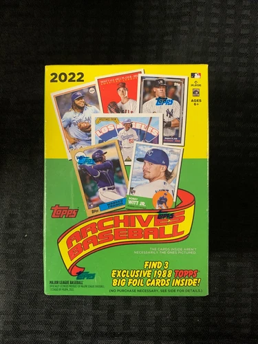 2022 TOPPS ARCHIVES BLASTER BOX EXCLUSIVE 3 1988 TOPPS BIG FOIL CARDS PER BOX
