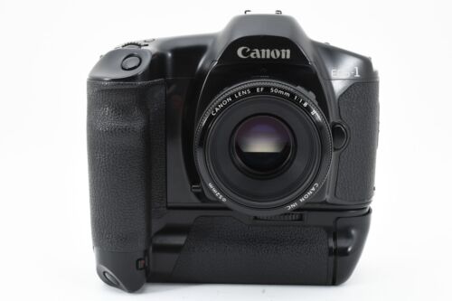 Canon EOS-1 35mm Film Camera + PB-E1 + EF 50mm f1.8 II AF Lens From JAPAN #2177 - Picture 2 of 15