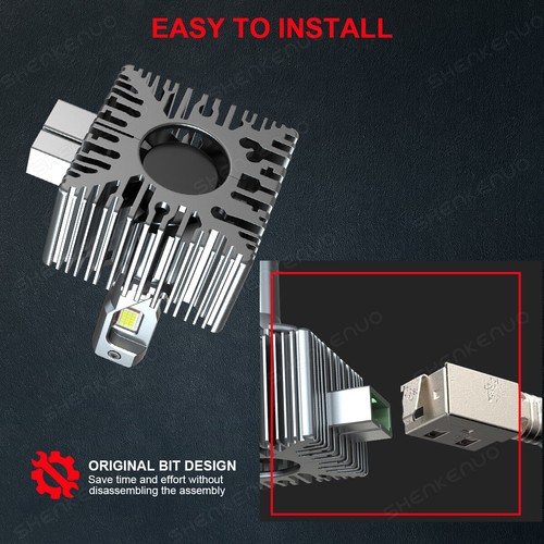 For BMW 328i 2009-2013 4X LED Headlight High/Low Beam + Fog Light Bulbs D1S+H11 - Foto 3 di 20