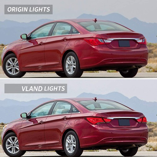 For 2011-14 Hyundai Sonata Sedan VLAND LED Red Clear Tail Lights Turn Sig. Light - Bild 2 von 12