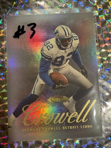 2000 FLEER SHOWCASE GERMANE CROWELL DETROIT LIONS #29 HOLO BASE CSTR RARE 3 - Picture 4 of 4