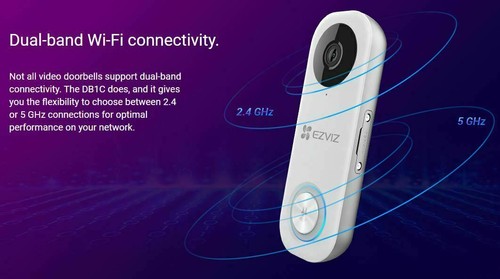 WIFI VIDEO TÜRKLINGEL FULL HD EZVIZ 1080P MENSCHLICHE ERKENNUNG NACHTSICHT VERKABELT DB1C - Bild 6 von 9