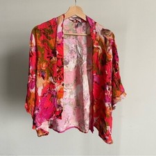 New Bl-nk London for Anthropologie Printed Kimono Style Jacket Sz One Size