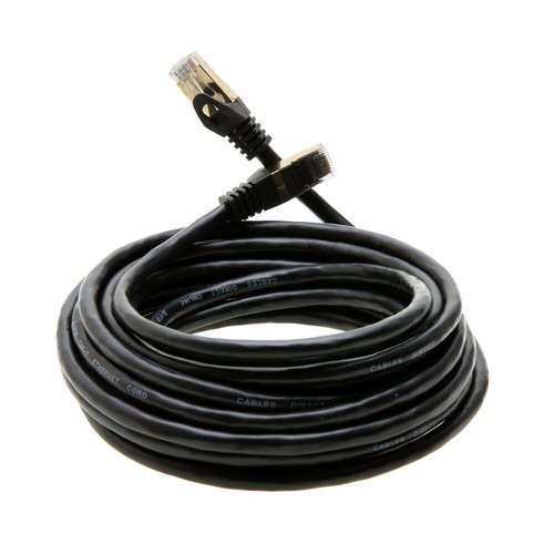 Cat7 S/FTP Ethernet Patch Cable High-Speed 600MHz Black 30-200FT Multi Pack LOT - Afbeelding 6 van 12