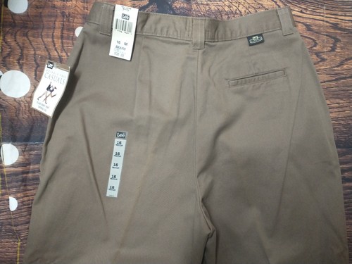 Women's Lee Wrinkle Free Casual Plain Front Tapered Leg Pants Mocha SIZE 16M NWT - Picture 6 of 7