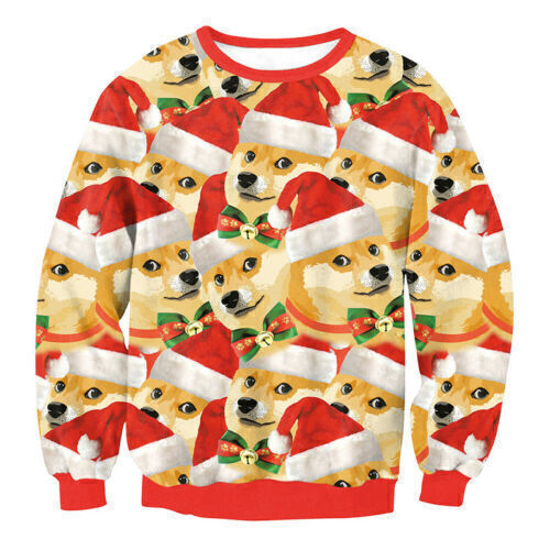 Herren Damen Weihnachtspullover Lustige Druck Ugly Sweatshirt Pulli Top Kleidung - Bild 26 von 31