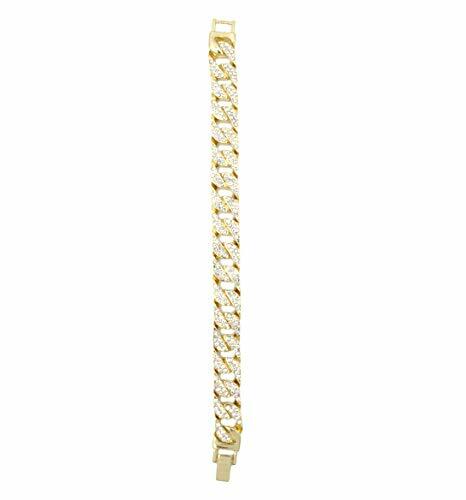 Reloj de metal oblongo Bling-ed Out para hombre con pulsera cubana - ST10316CE cubano - Imagen 50 de 149