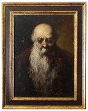 Hans von Faber du Faur (1863-1949). Huile sur panneau. Œuvre signée.